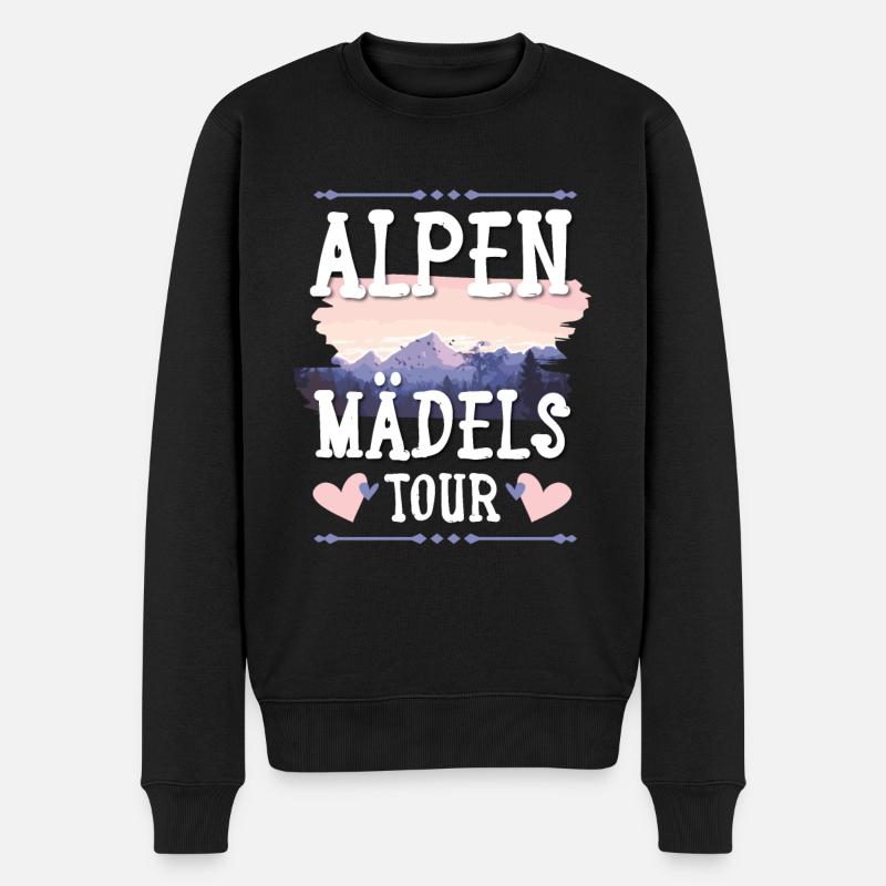 Alpen Mädels Tour - Männer Premium Bio Pullover - Schwarz