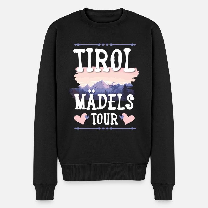 Tirol Mädels Tour - Männer Premium Bio Pullover - Schwarz