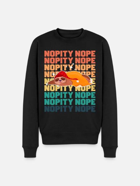 Sloth Nopity Nope - Men's Premium Organic Jumper - black