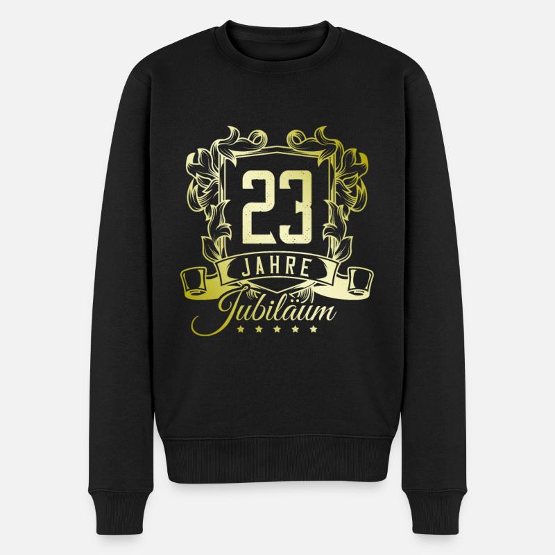 23 Zahl wappen - Männer Premium Bio Pullover - Schwarz
