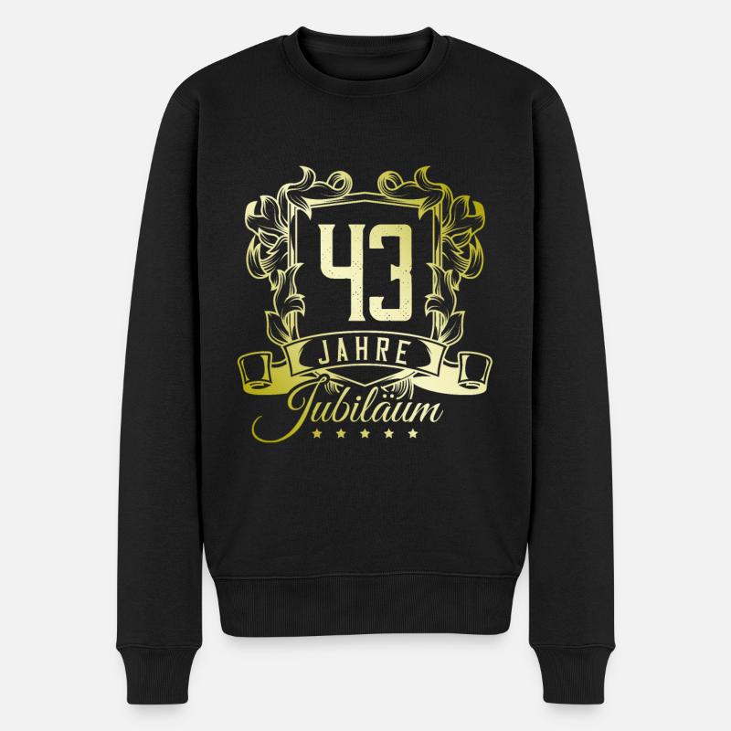 43 Zahl wappen - Männer Premium Bio Pullover - Schwarz