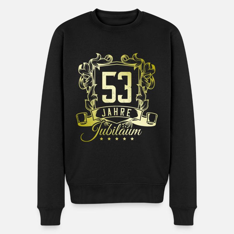 53 Zahl Wappen - Männer Premium Bio Pullover - Schwarz