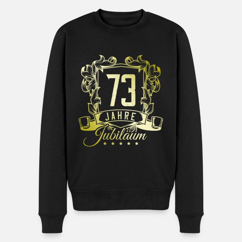 73 Zahl Wappen - Männer Premium Bio Pullover - Schwarz