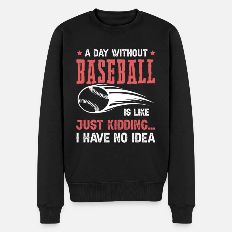 baseball sport - Männer Premium Bio Pullover - Schwarz