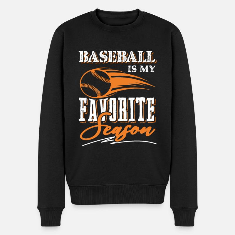 baseball season - Männer Premium Bio Pullover - Schwarz