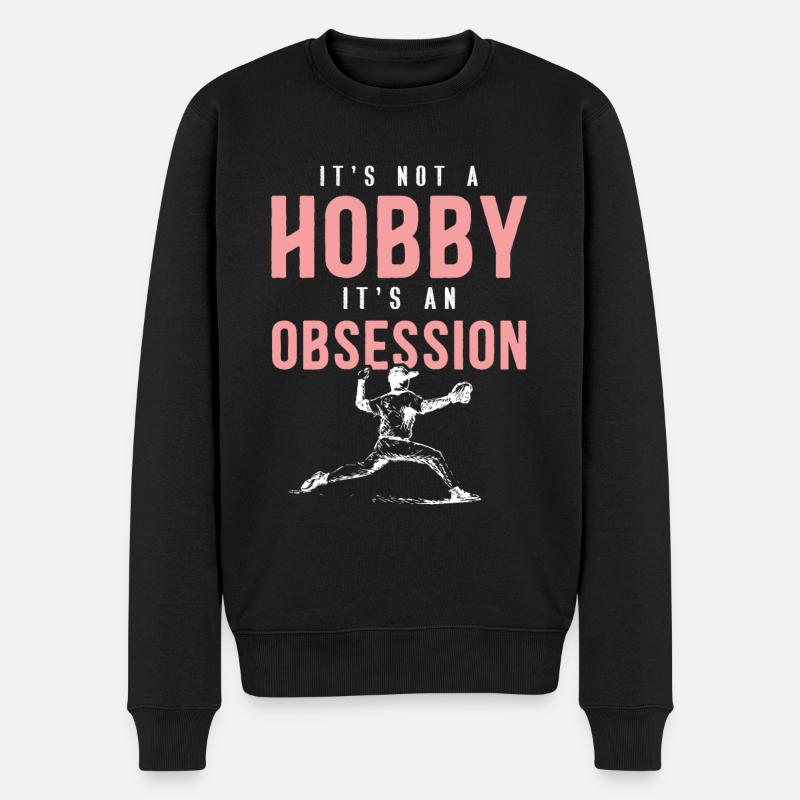 Passe-temps de baseball - Pull Premium bio Homme - noir