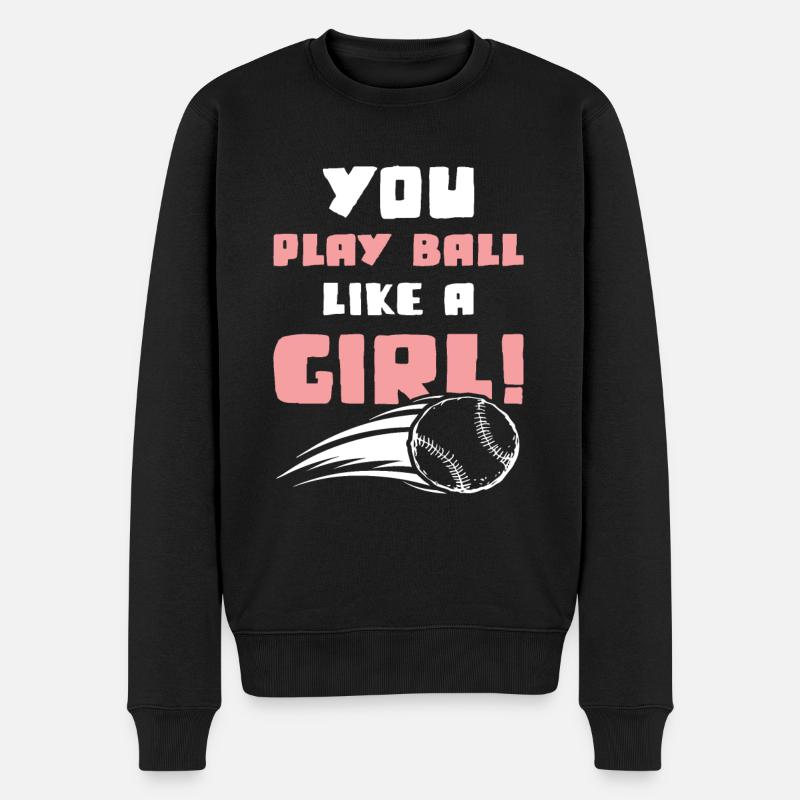 Fille de baseball - Pull Premium bio Homme - noir