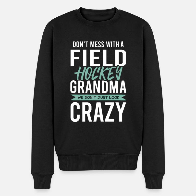 fieldhockey großmutter - Männer Premium Bio Pullover - Schwarz