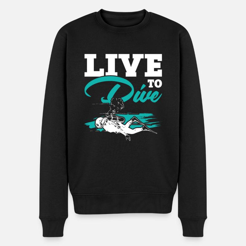 La vie pour plonger - Pull Premium bio Homme - noir