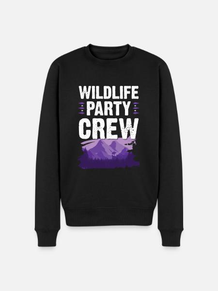 Wildlife Party Crew - Männer Premium Bio Pullover - Schwarz