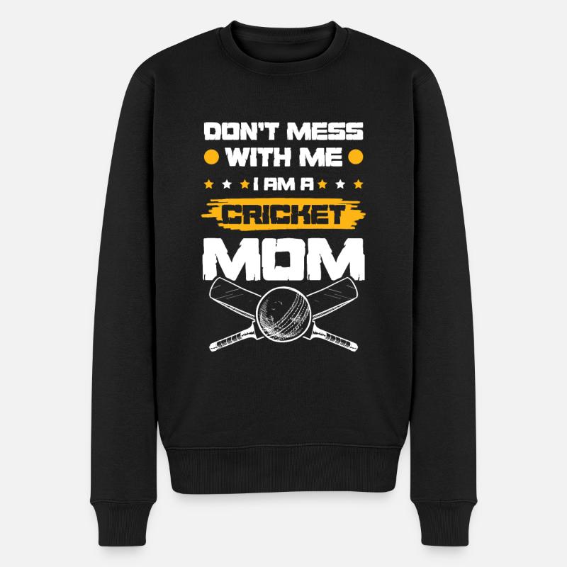 cricket mama - Männer Premium Bio Pullover - Schwarz