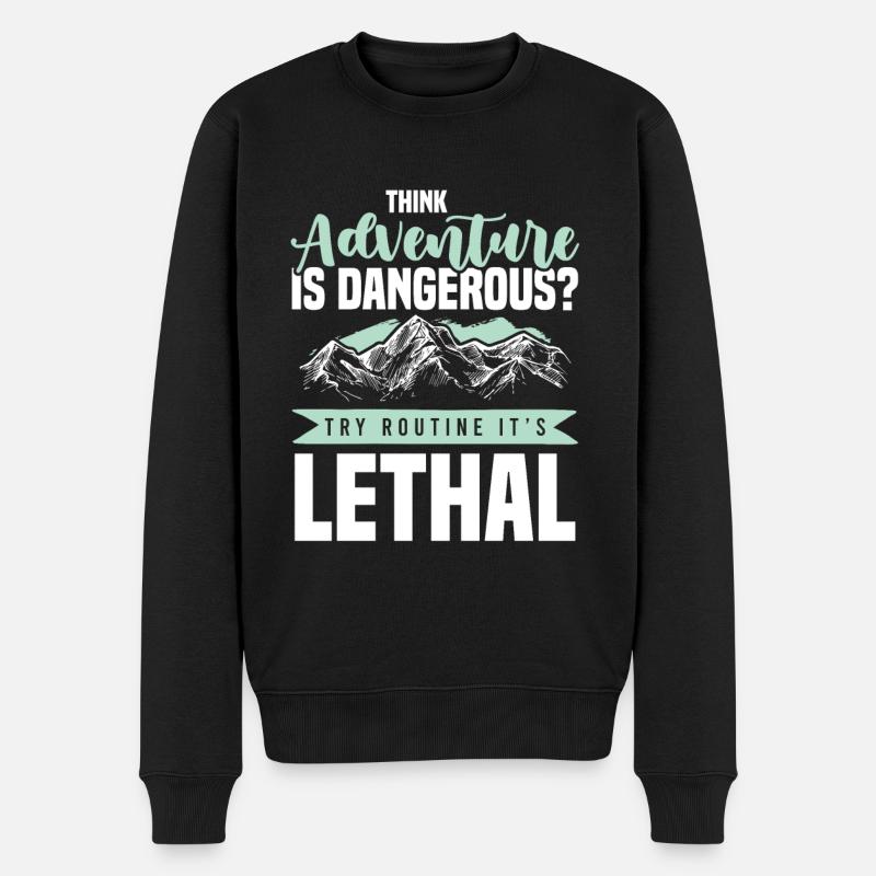 Aventure Escalade - Pull Premium bio Homme - noir