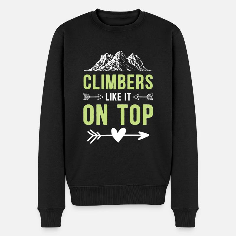 klettern bergspitze - Männer Premium Bio Pullover - Schwarz