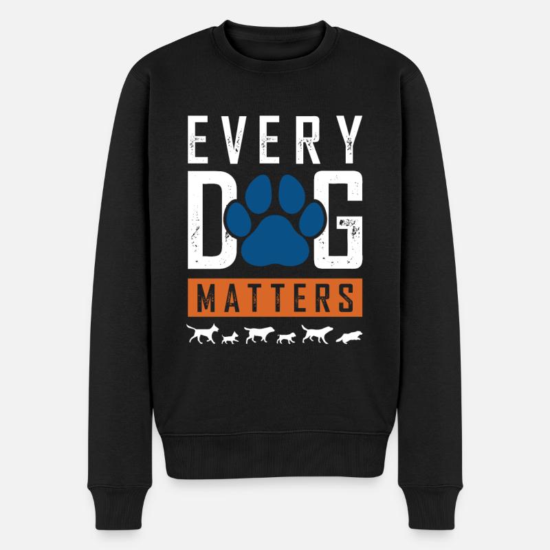 tierschutz hund spruch - Männer Premium Bio Pullover - Schwarz