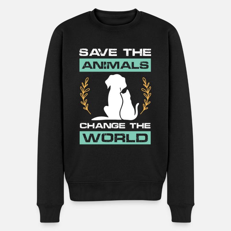 Changer le monde Bien-être animal - Pull Premium bio Homme - noir
