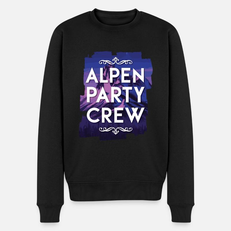 Alpen Party Crew - Pull Premium bio Homme - noir