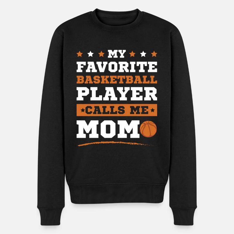 basketball mama - Männer Premium Bio Pullover - Schwarz