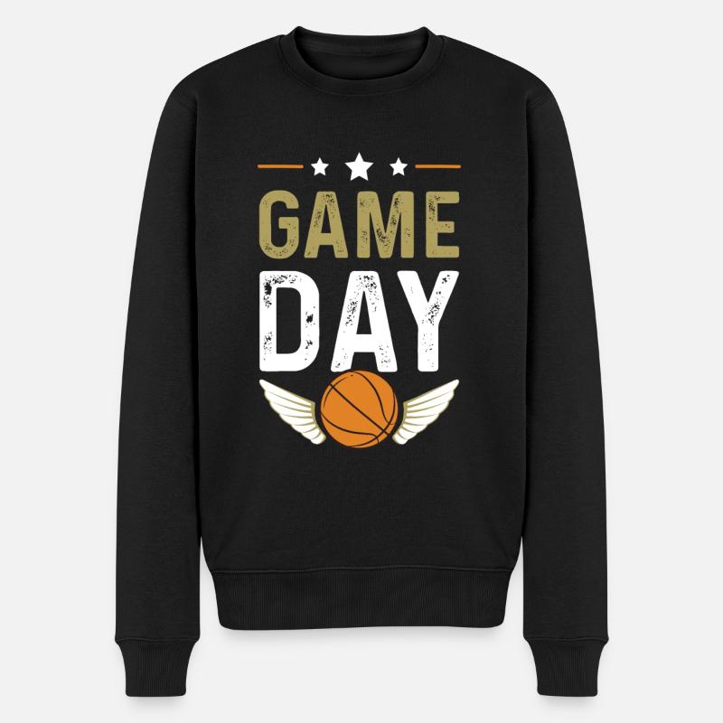Journée du match de basketball - Pull Premium bio Homme - noir