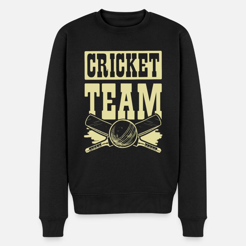 Cricket Team - Männer Premium Bio Pullover - Schwarz