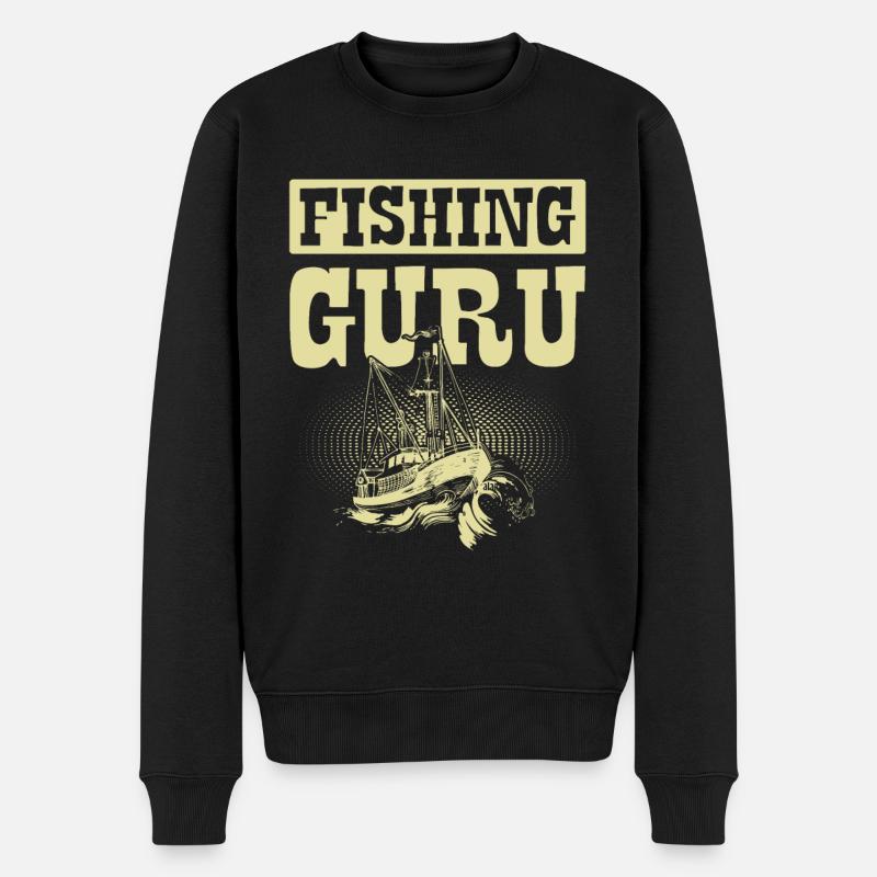 Gourou de la pêche - Pull Premium bio Homme - noir