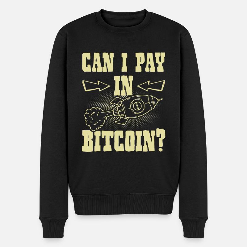 Payer avec Bitcoin - Pull Premium bio Homme - noir