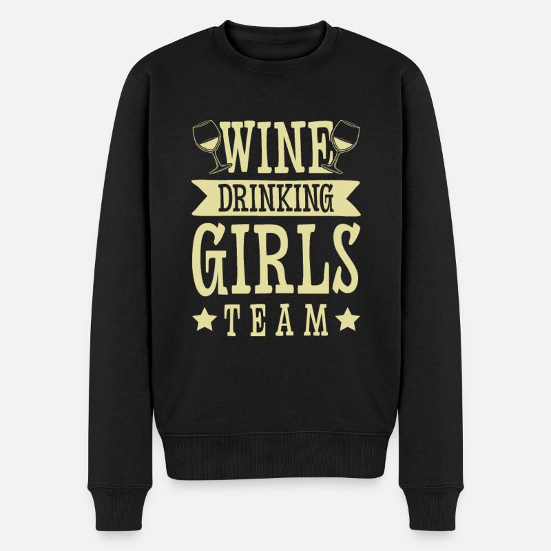 Les filles buveuses de vin - Pull Premium bio Homme - noir