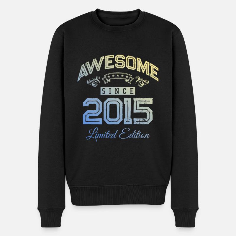 2015 awesome since - Männer Premium Bio Pullover - Schwarz