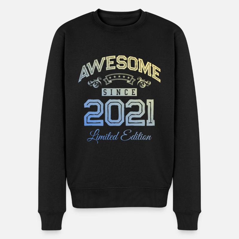 2021 awesome since - Männer Premium Bio Pullover - Schwarz