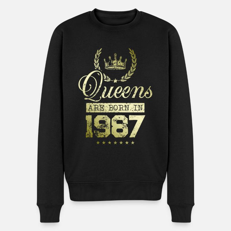 Queens née en 1987 - Pull Premium bio Homme - noir