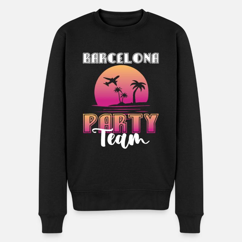 Barcelona Party Team - Männer Premium Bio Pullover - Schwarz