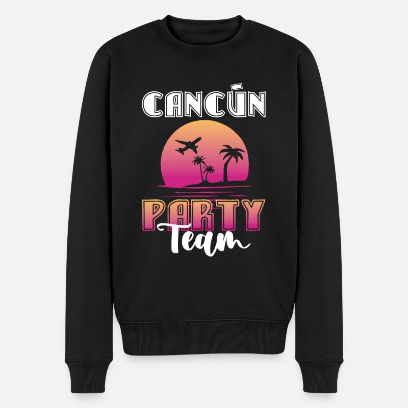 Cancun Party Team - Männer Premium Bio Pullover - Schwarz