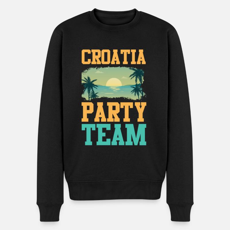Équipe de Croatie Party - Pull Premium bio Homme - noir