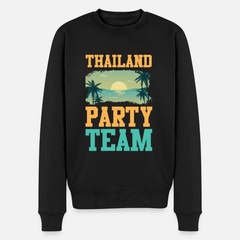 Thailand Party Team - Männer Premium Bio Pullover - Schwarz