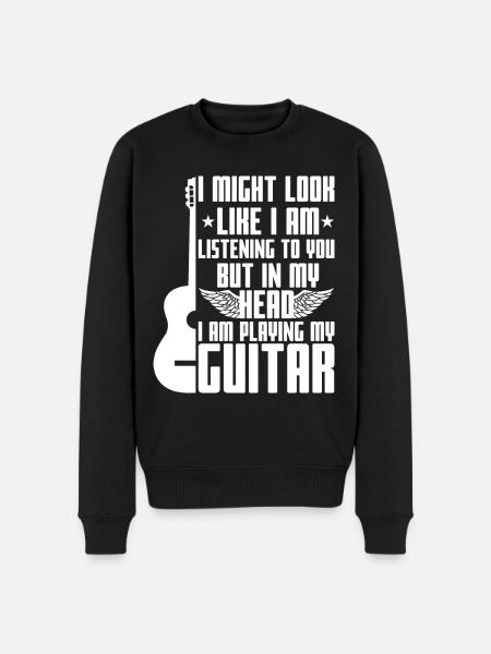 Guitar sayings - Men's Premium Organic Jumper - black