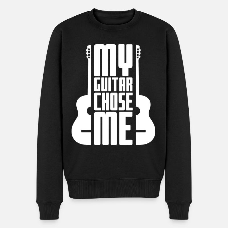 Gitarre Zubehör - Männer Premium Bio Pullover - Schwarz