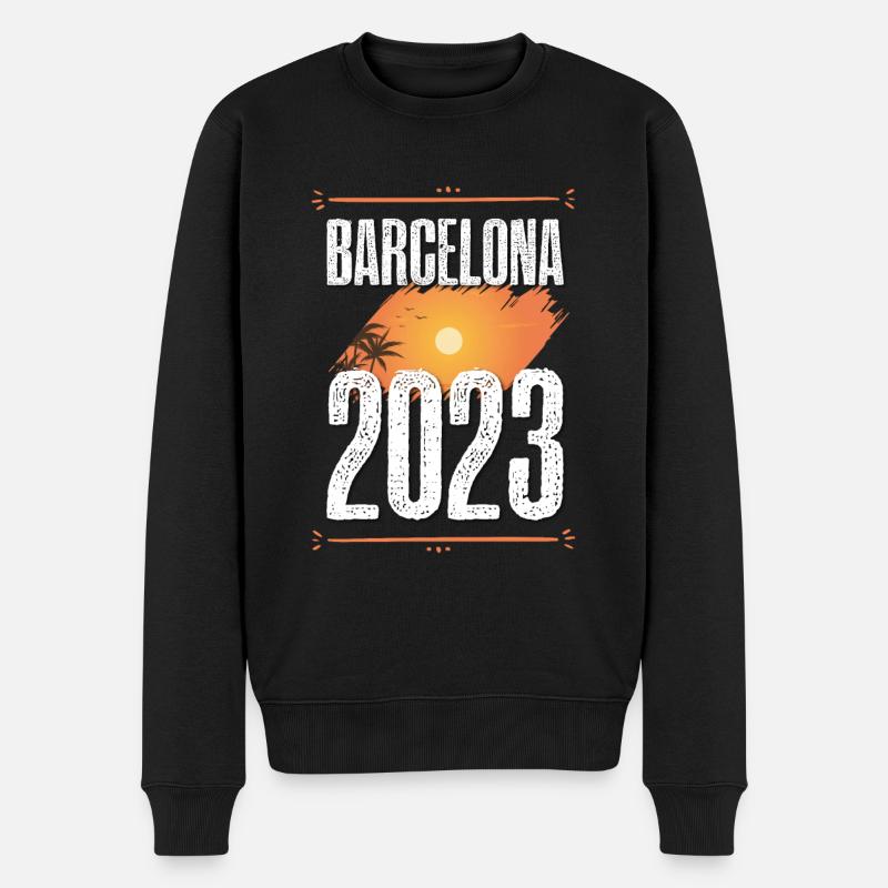 Barcelone 2023 - Pull Premium bio Homme - noir