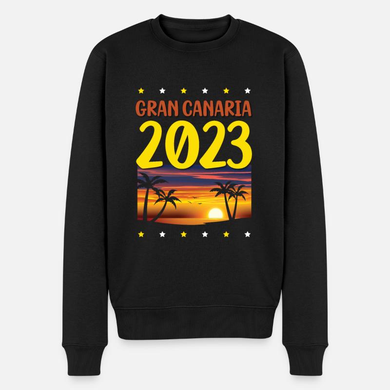 Gran Canaria 2023 - Männer Premium Bio Pullover - Schwarz