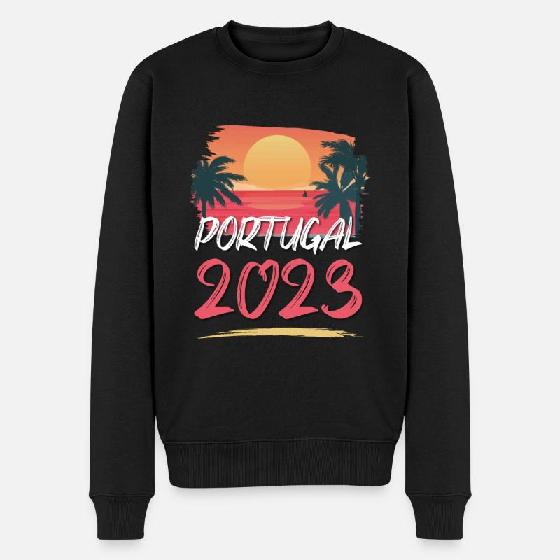 Portugal 2023 - Männer Premium Bio Pullover - Schwarz