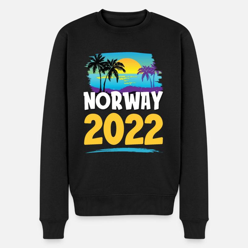 Norway 2023 - Männer Premium Bio Pullover - Schwarz