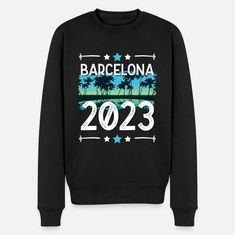 Barcelone 2023 - Pull Premium bio Homme - noir