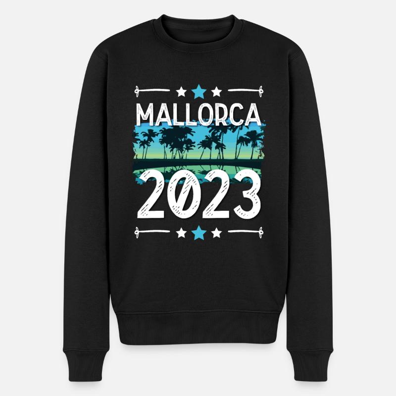 Mallorca 2023 - Männer Premium Bio Pullover - Schwarz