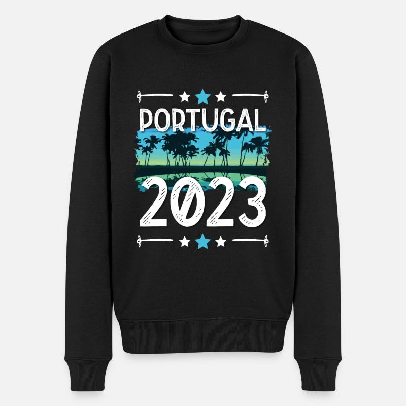 Portugal 2023 - Männer Premium Bio Pullover - Schwarz