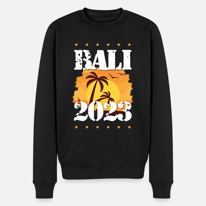 Bali 2023 - Männer Premium Bio Pullover - Schwarz