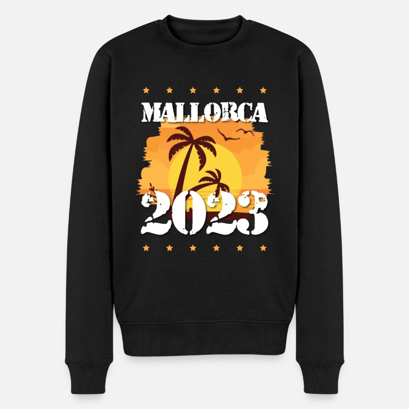 Mallorca 2023 - Männer Premium Bio Pullover - Schwarz
