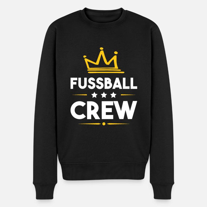 Fussball Crew - Männer Premium Bio Pullover - Schwarz