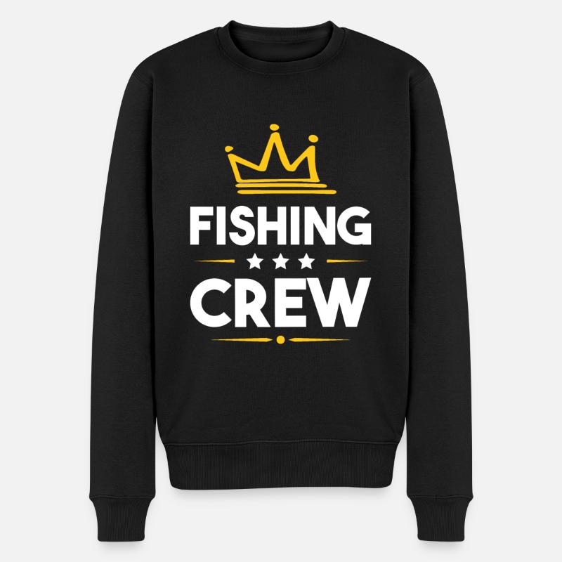 Fishing Crew - Männer Premium Bio Pullover - Schwarz