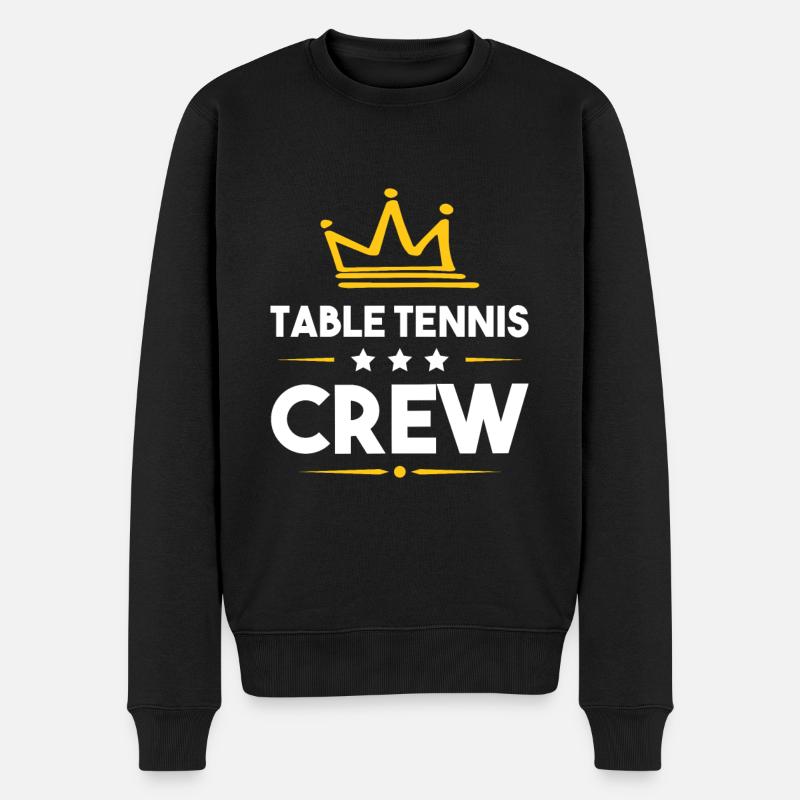 Table Tennis Crew - Männer Premium Bio Pullover - Schwarz