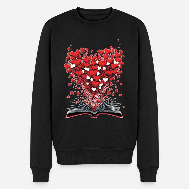 J’aime les livres - Pull Premium bio Homme - noir