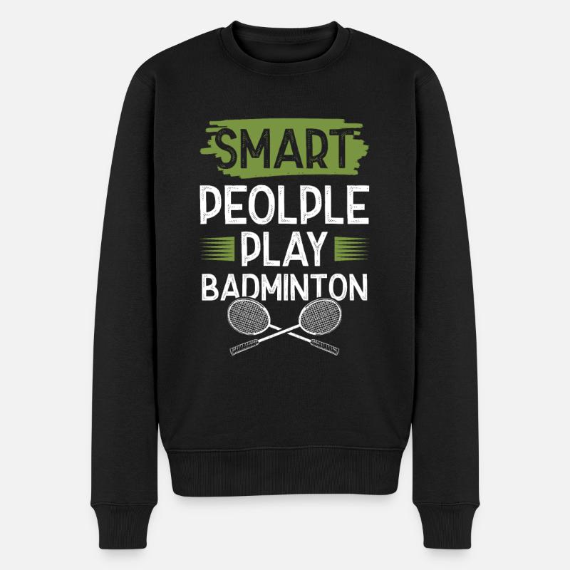badminton sport - Männer Premium Bio Pullover - Schwarz