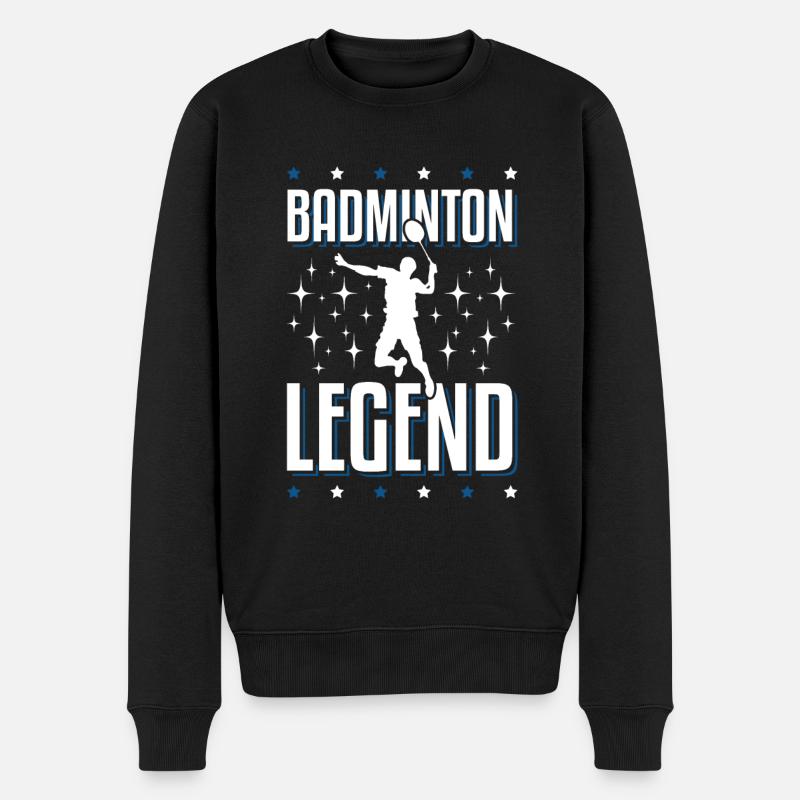 bedminton legend - Männer Premium Bio Pullover - Schwarz